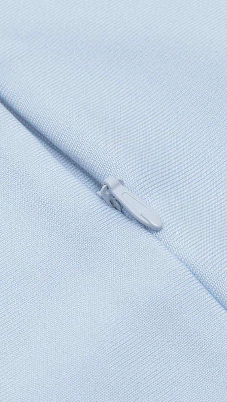 STRUCTURED FLUTED MIDI DRESS LAVENDER