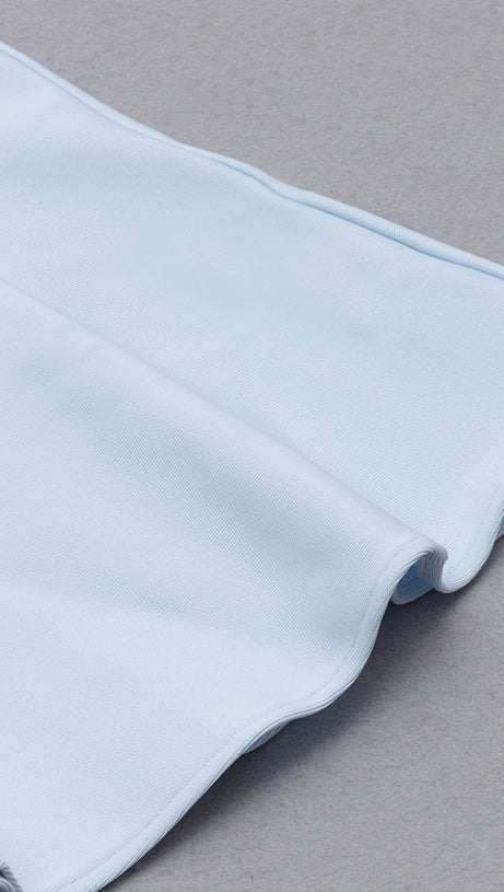 STRUCTURED FLUTED MIDI DRESS LAVENDER