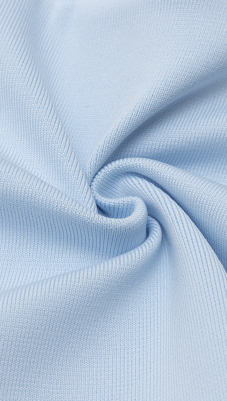 STRUCTURED FLUTED MIDI DRESS LAVENDER