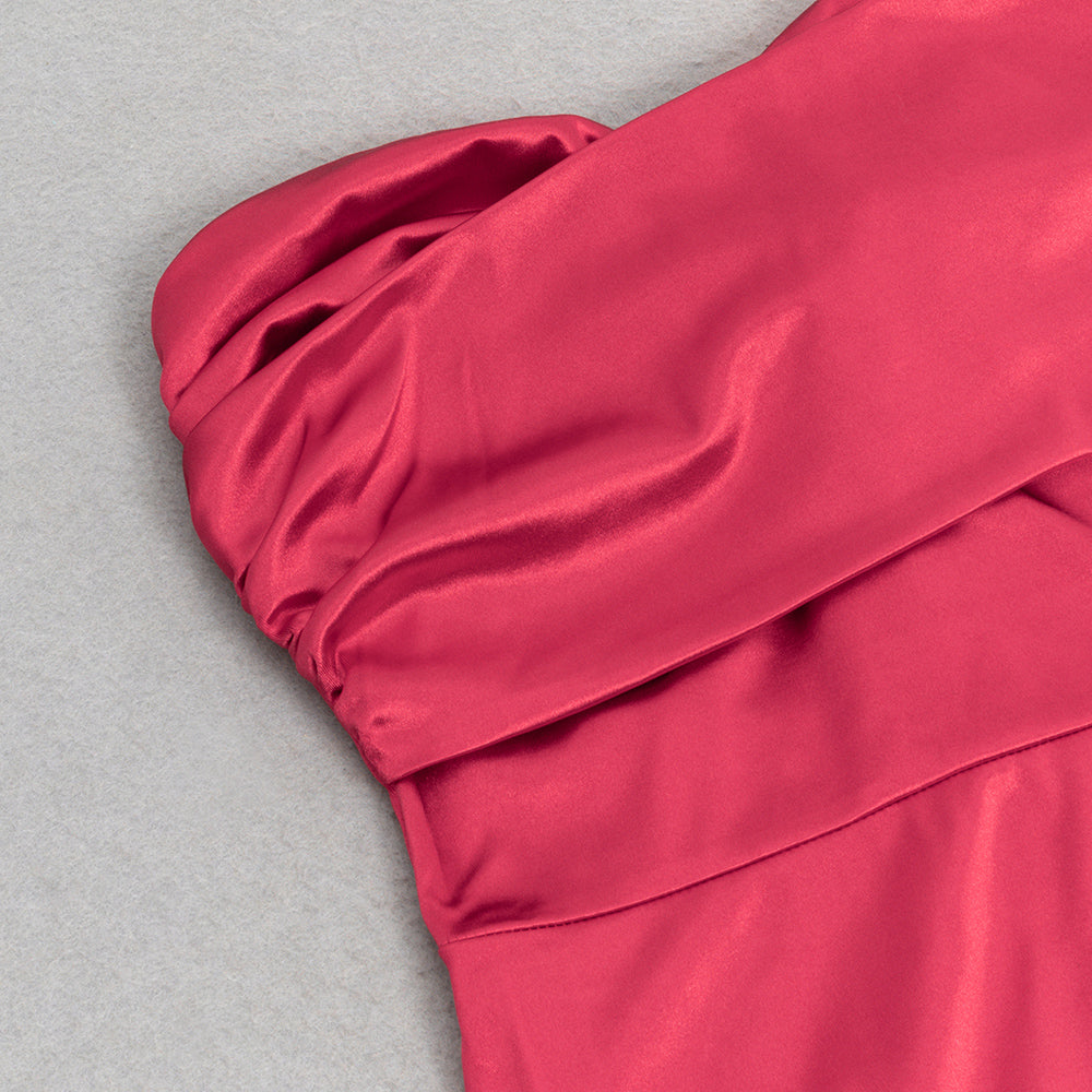 AIIZIE OFF-SHOULDER SOLID COLOR SLIM-FIT TUBE DRESS - product image