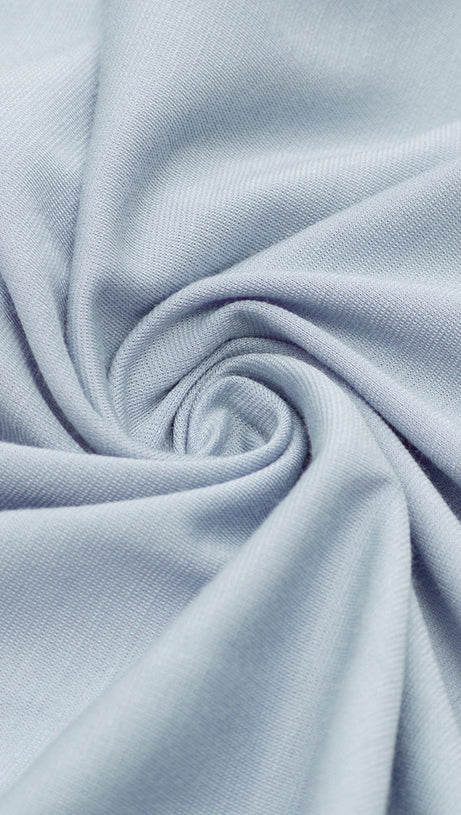 SHOULDER PADS RUFFLED V-NECK ASYMMETRIC HEM DRESS