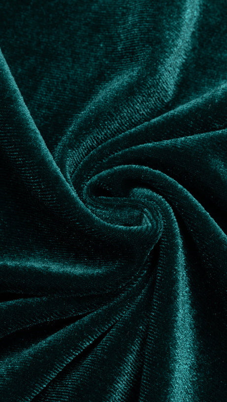 MIDIKLEID AUS PUFFSPITZENSAMT IN GRÜN