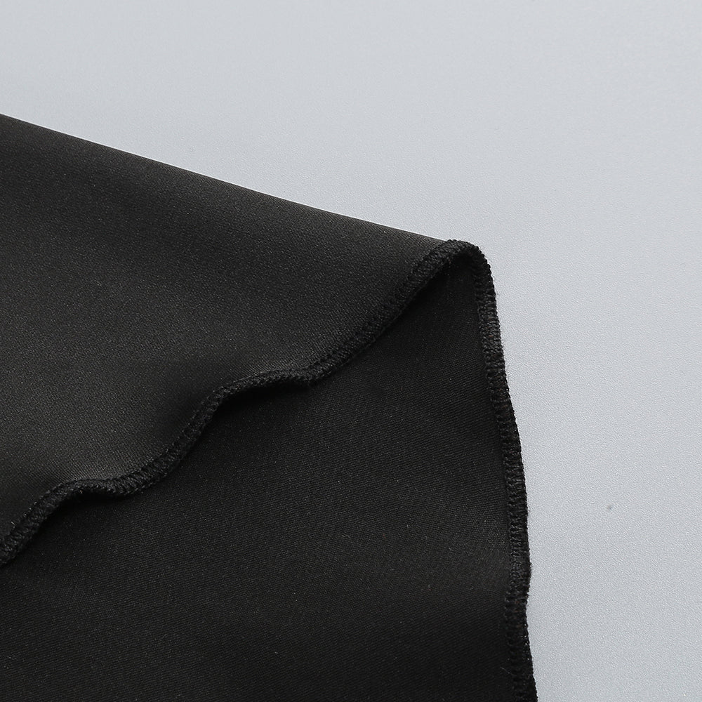 3D-Weißblumen-One-Shoulder-Maxikleid in Schwarz