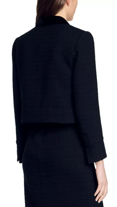 VIC CROPPED BLAZER IN BLACK