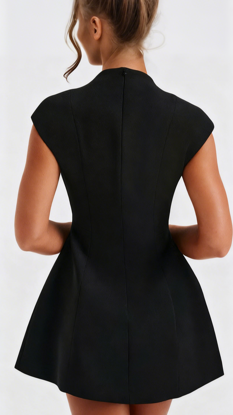 AIIZIE SURI MINI DRESS - BLACK - product image