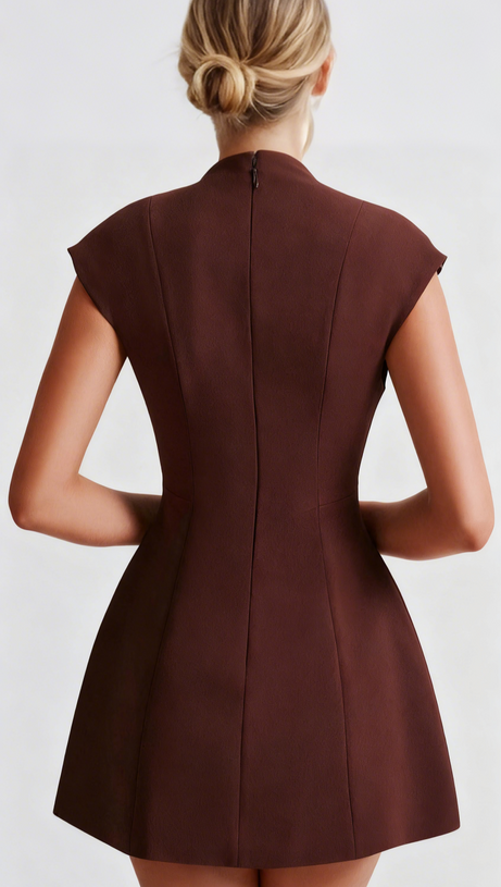 SURI MINI DRESS - BROWN
