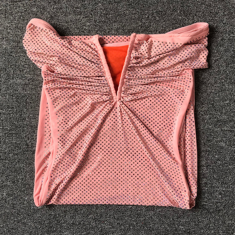 AIIZIE ORANGE CRYSTAL-EMBELLISHED BODYCON MIDI DRESS - product image