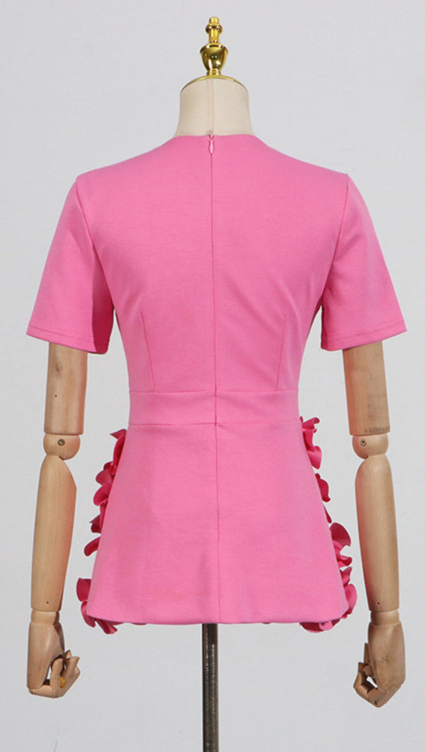 AIIZIE TRISTA FLOWER TWO-PIECE SET IN PINK - product image