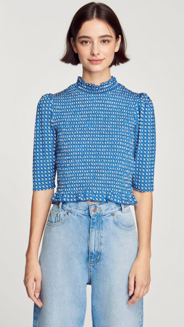 AIIZIE MOLITOR SMOCKED TOP - product image