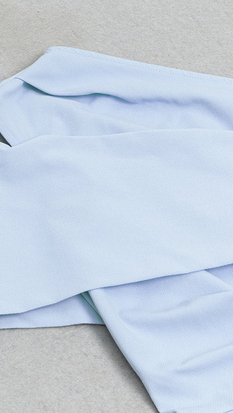 SINGLE SHOULDER SLEEVELESS IRREGULAR BAG BUTTOCK DRESS