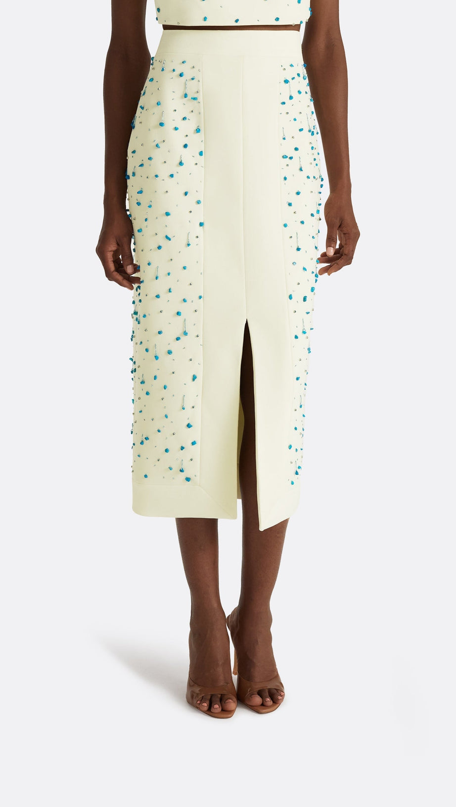 CADEE TURQUOISE EMBELLISHED TWO PIECE SET