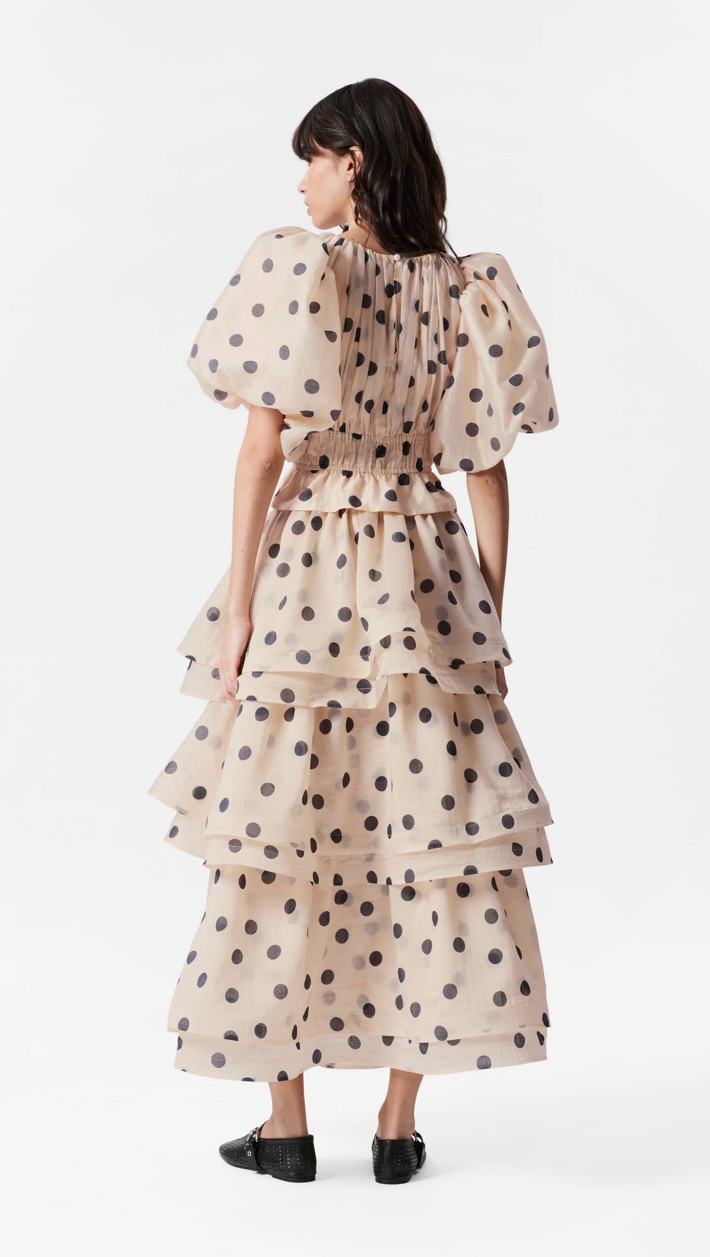 COLETTE POLKA DOT RUFFLE SKIRT TWO PIECE SET
