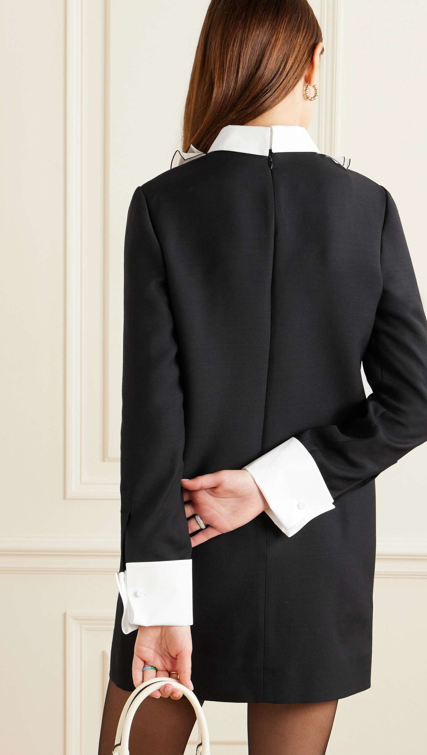 MINIABITO BICOLORE CON DECORAZIONI A VOLANT