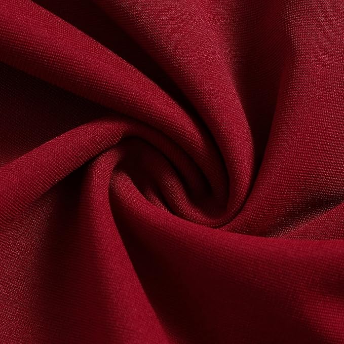 SQUARE NECKLINE MINI DRESS IN BURGUNDY