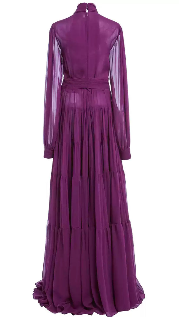 AIIZIE PUEPLE MAXI DRESS: SLIM - FIT, LUXURY EVENING GOWN FOR GRACE - product image