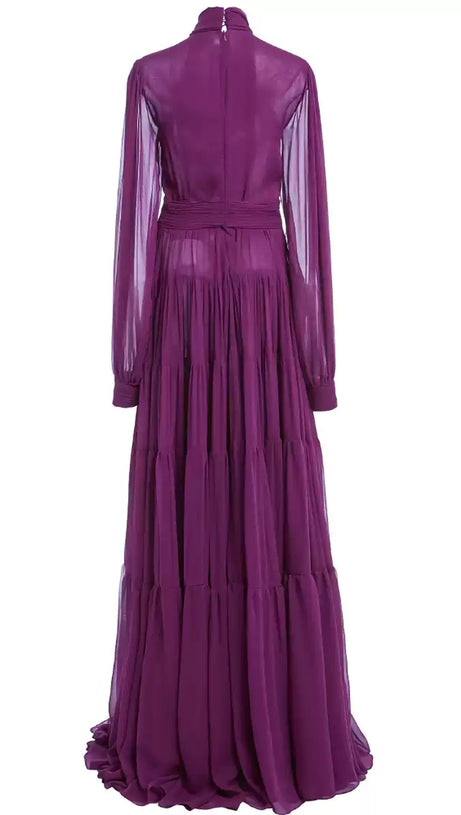 PUEPLE MAXI DRESS: SLIM - FIT, LUXURY EVENING GOWN FOR GRACE