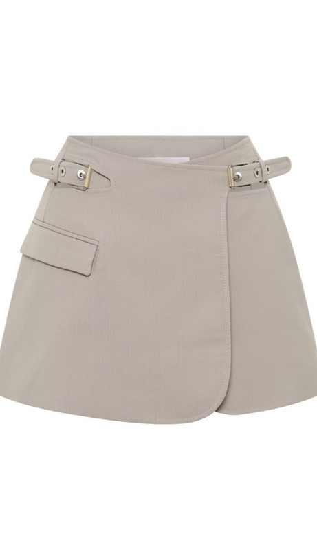 JAYLA CROPPED CUTOUT BLAZER IN GREY