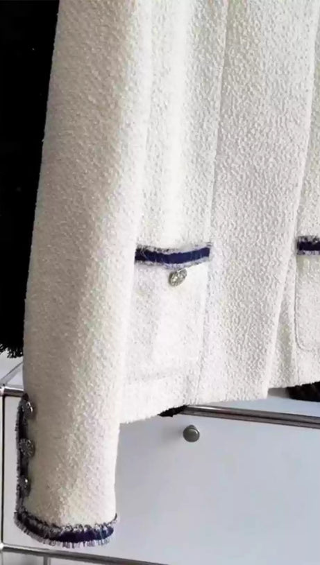 GIACCA IN TWEED BIANCO