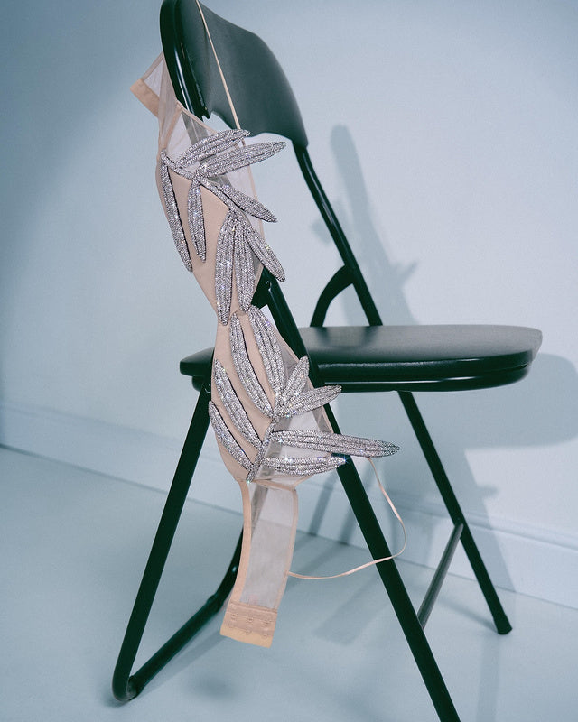 Vieby – Leaf Crystal – Bralette in Aprikose