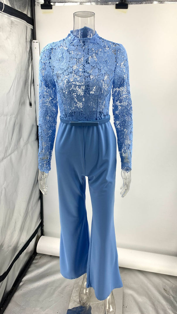 AIIZIE FALL - READY MADDIE BLUE LACE JUMPSUIT - product image