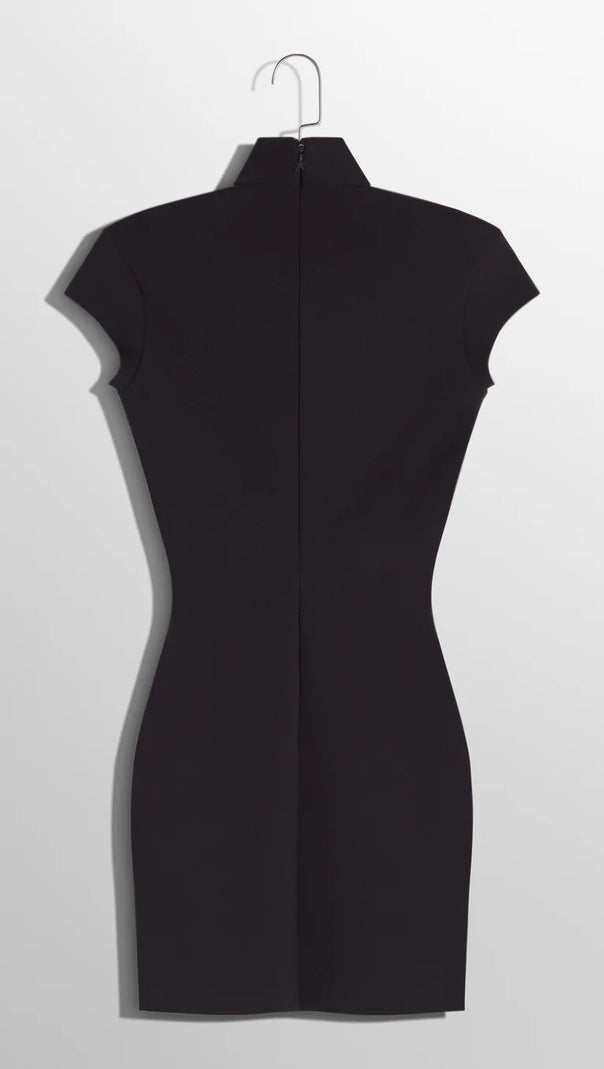 AIIZIE STAR CUT-OUT BODYCON MINI DRESS IN BLACK - product image