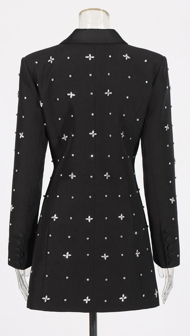 AIIZIE CACHI DIAMANTE EMBELLISHED BLAZER MINI DRESS - product image