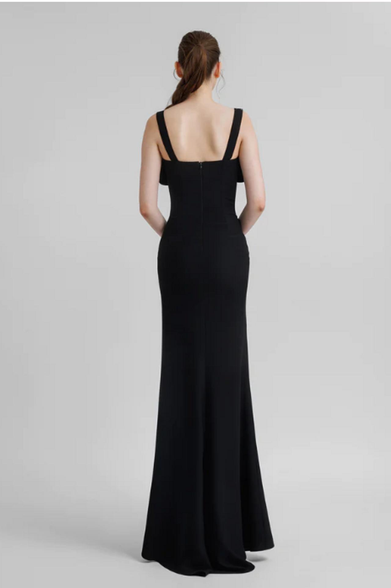 Dancis See-Through Corset Maxi Dress - Black