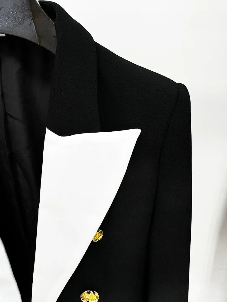 AIIZIE GISELLE SLIM-FIT JACKET WITH ROSES BUTTONS IN BLACK - product image