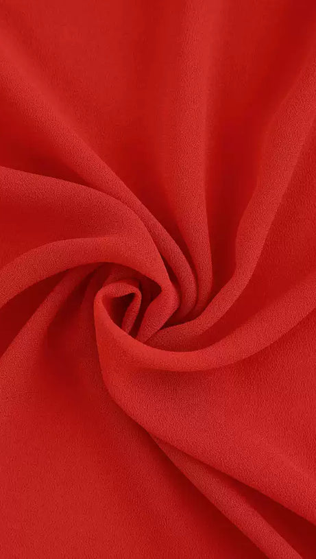 RED CHIFFON LONG WITH LACE RUFFLE SLEEVES  MAXI DRESS