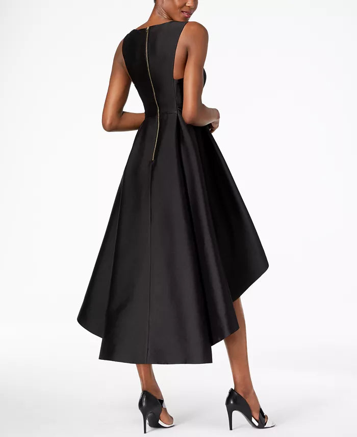 AIIZIE HIGH-LOW A-LINE GOWN IN BLACK - product image