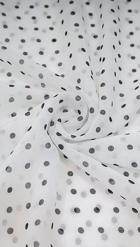 ELEGANT POLKA DOT OFF - SHOULDER MIDI DRESS WITH BOW DETAILS