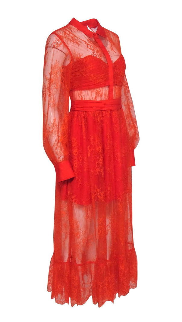 AIIZIE LACE DRESS WITH LONG SLEEVES - product image