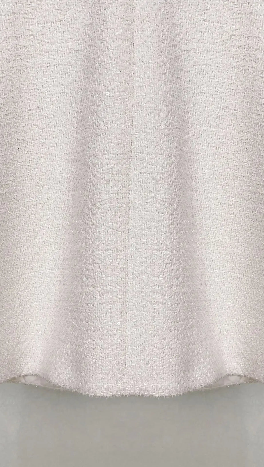 CREAM TINSEL BOUCLE BUTTONED MINI DRESS