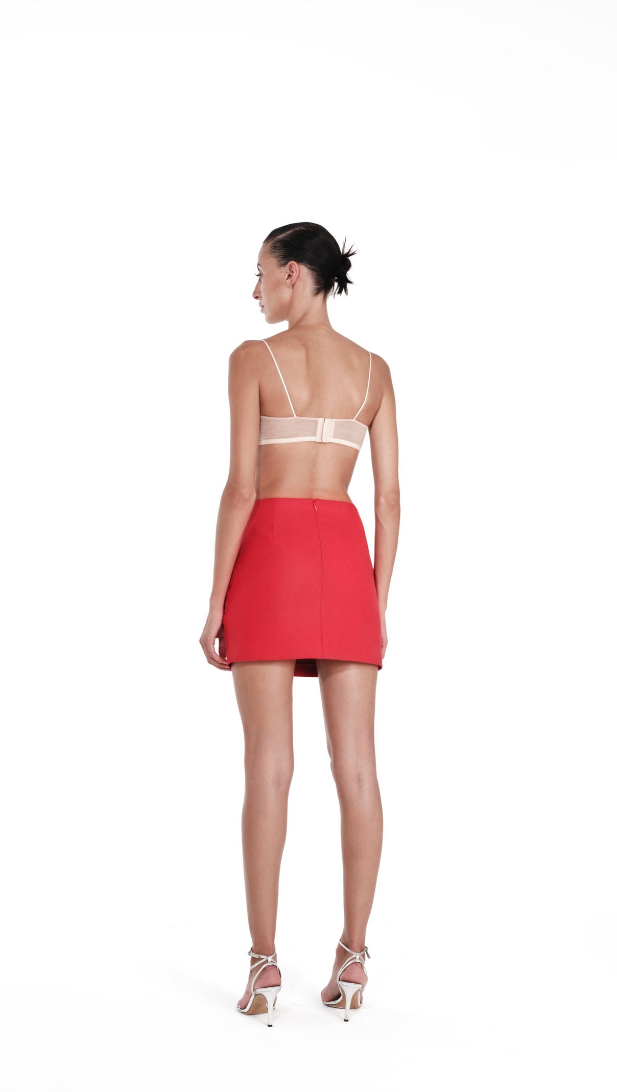 AIIZIE VIEBY LEAF CRYSTAL BRALETTE IN APRICOT - product image