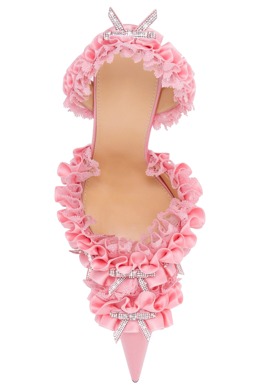 AIIZIE AVAH BOW-EMBELLISHED SLINGBACK PUMPS - PINK - product image