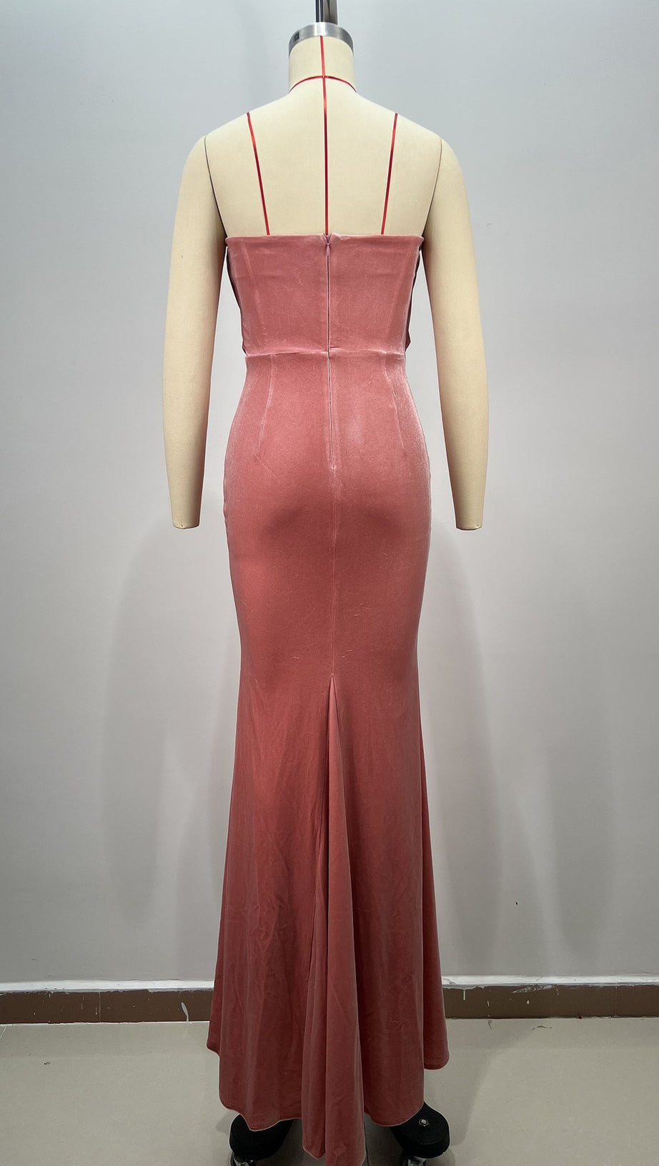 OFF-SHOULDER CRYSTAL EMBELLISHED BODYCON MAXI DRESS IN ICEBERRY PINK