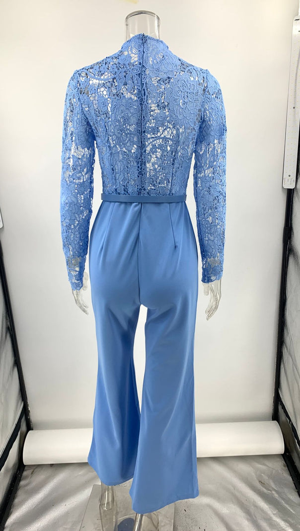 AIIZIE FALL - READY MADDIE BLUE LACE JUMPSUIT - product image