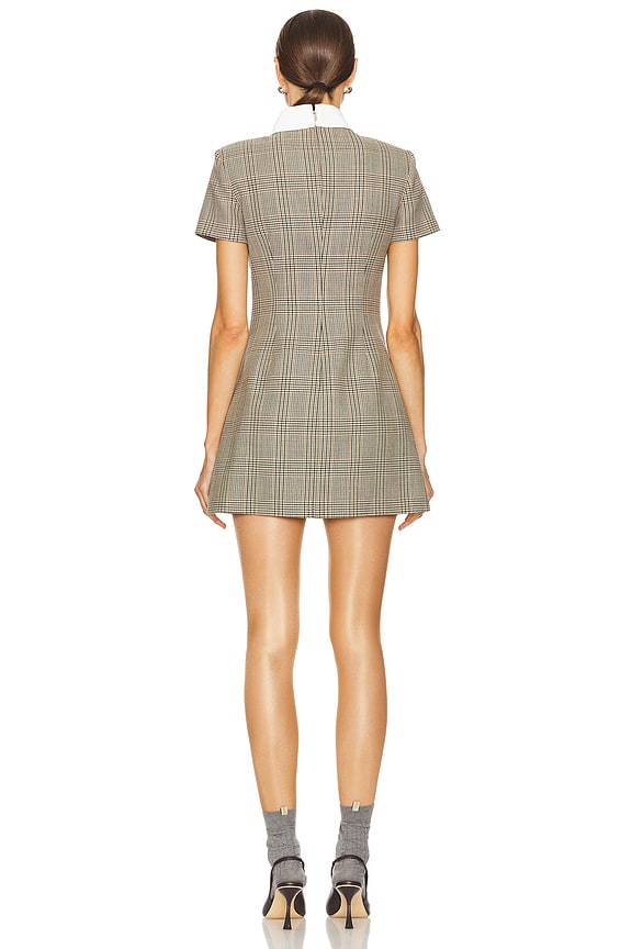 AIIZIE CHECK WOOL MINI DRESS - product image