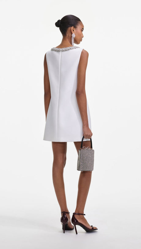 SATIN BOW MINI DRESS