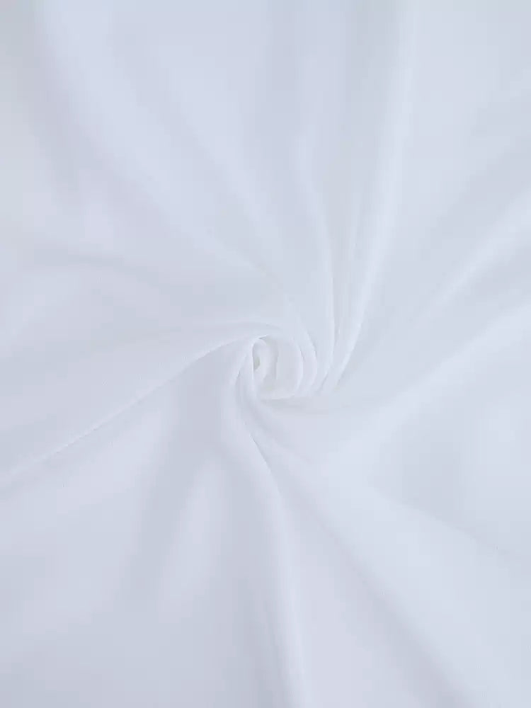 AIIZIE WHITE MAXI JUMPSUIT WITH LONG SHEER SLEEVES AND HIGH NECK - product image