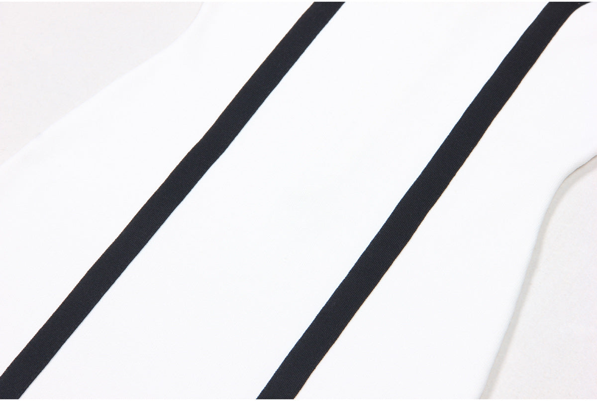 FLOWER KNITTED MINI DRESS IN WHITE