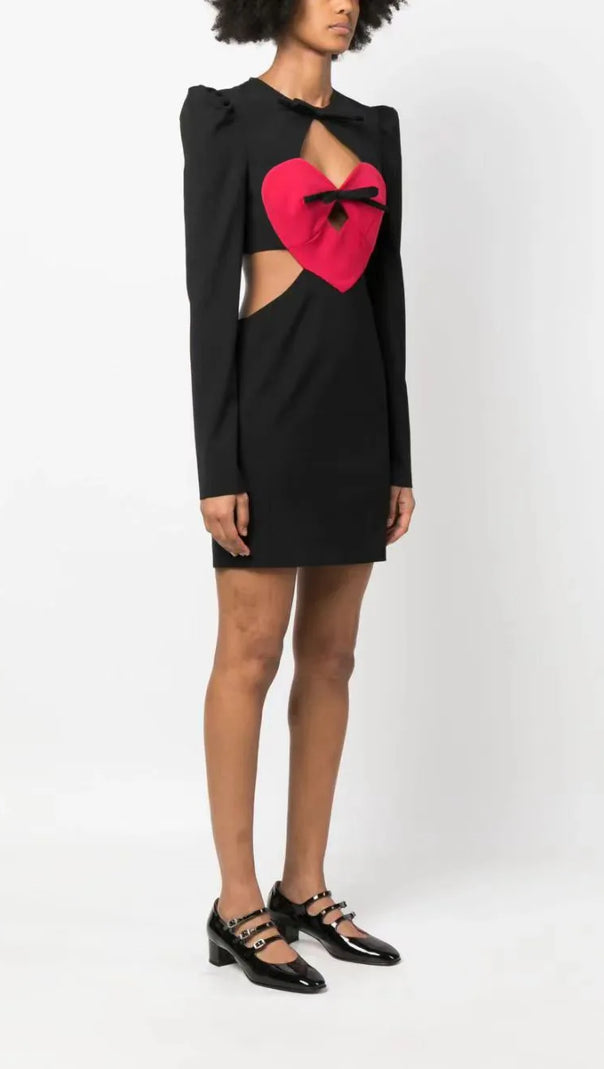 AIIZIE HEART BOW CUTOUT MINI DRESS - product image