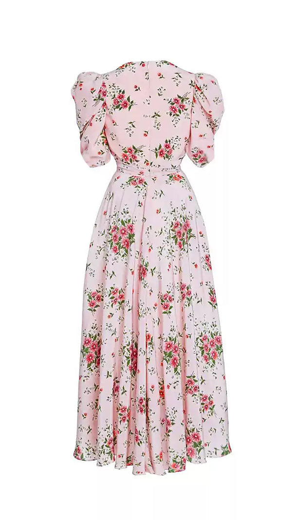 AIIZIE PINK IRREGULAR FLORAL MAXI DRESS - product image