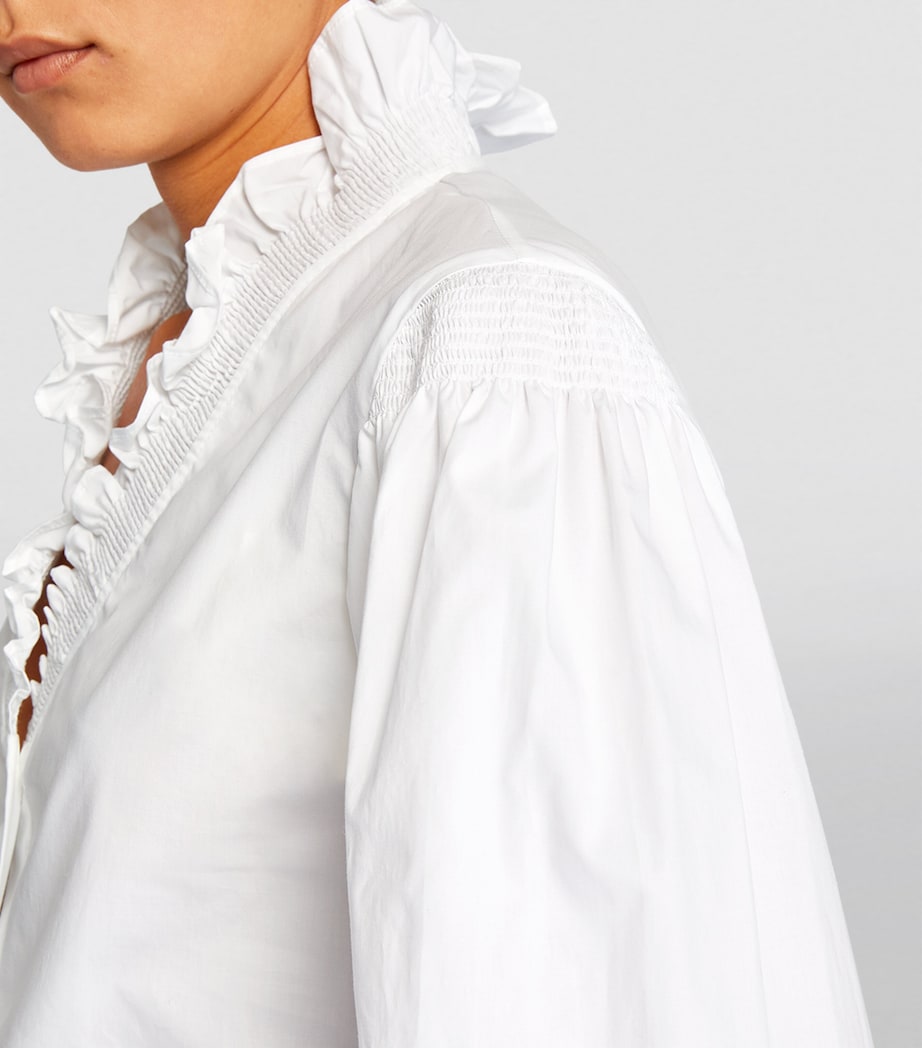 AIIZIE LISANDRA ORGANIC COTTON RUFFLED BLOUSE - product image