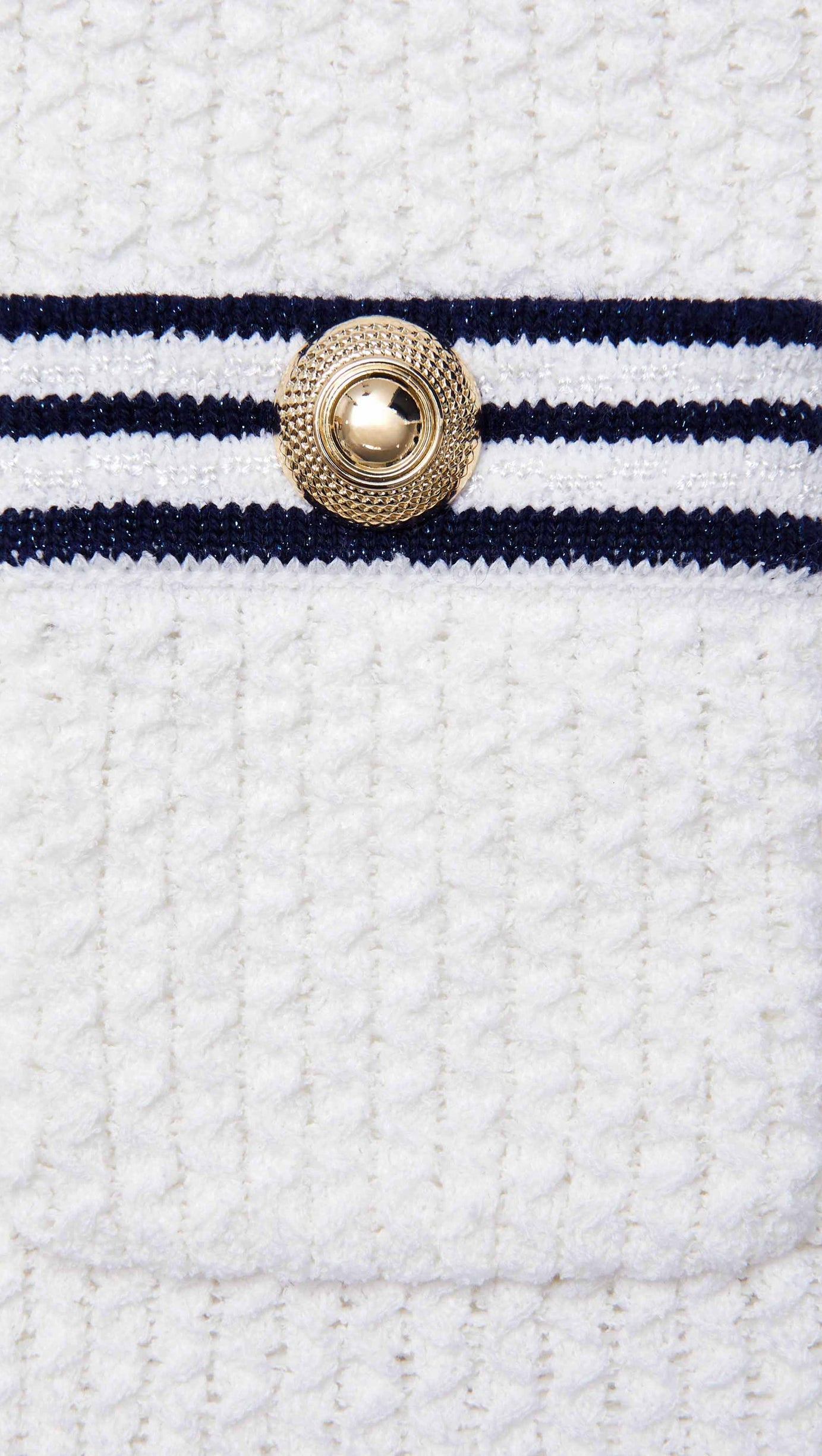 TOP IN MAGLIA BIANCA CON TEXTURE