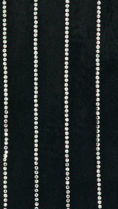 ERLINA CRYSTAL PINSTRIPE STRAPLESS MINI DRESS