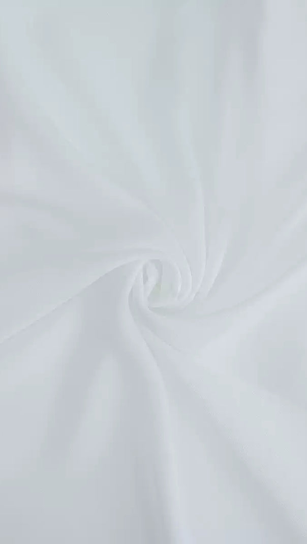 AIIZIE ELEGANT WHITE MAXI DRESS WITH V - NECK AND SHEER SLEEVES - product image