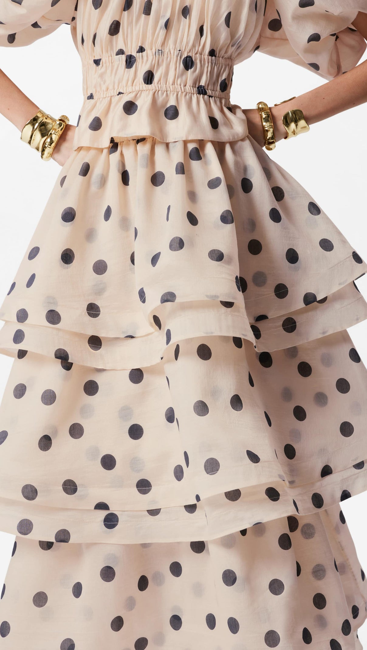 AIIZIE COLETTE POLKA DOT RUFFLE SKIRT TWO PIECE SET - product image