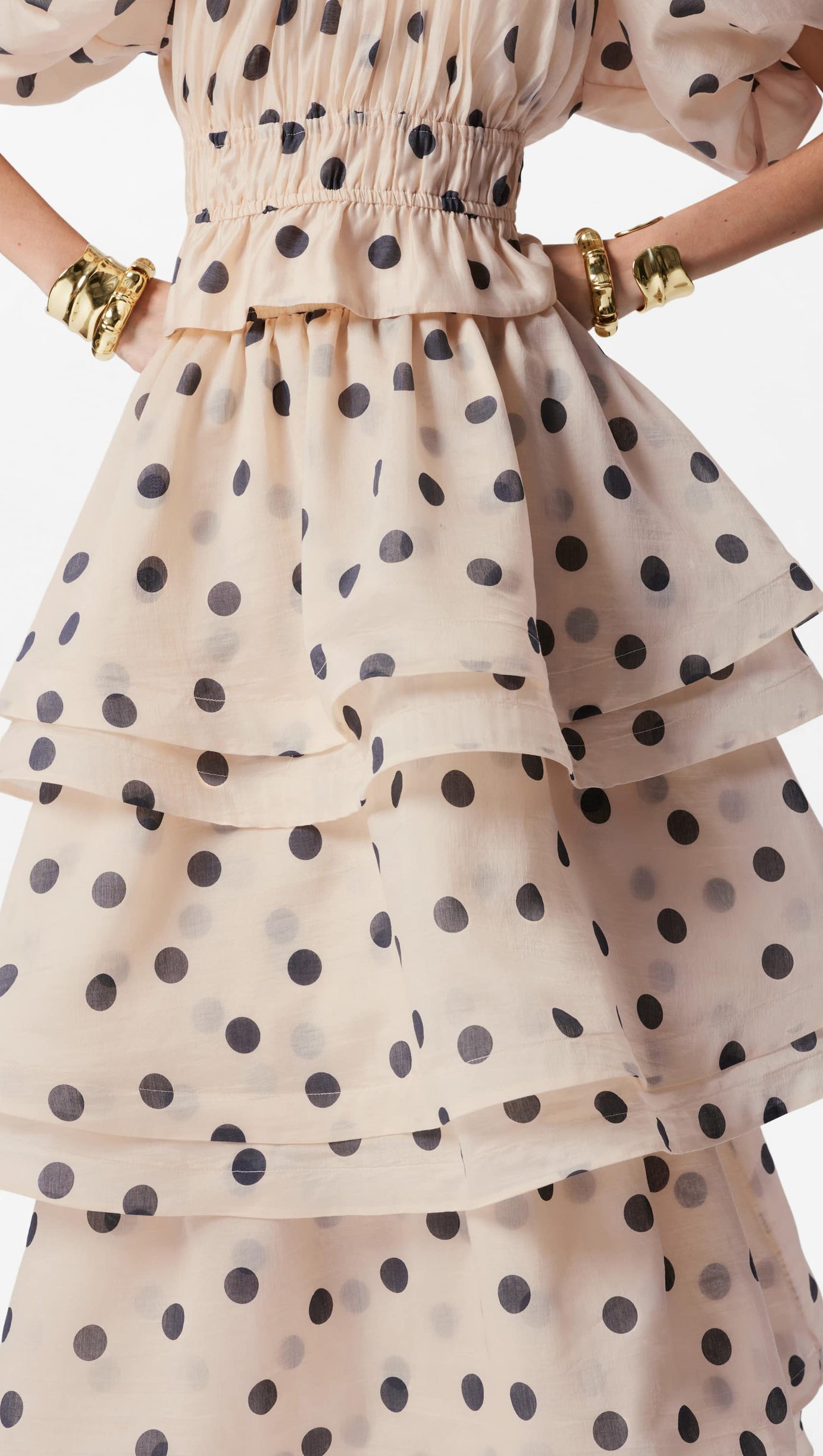 COLETTE POLKA DOT RUFFLE SKIRT TWO PIECE SET