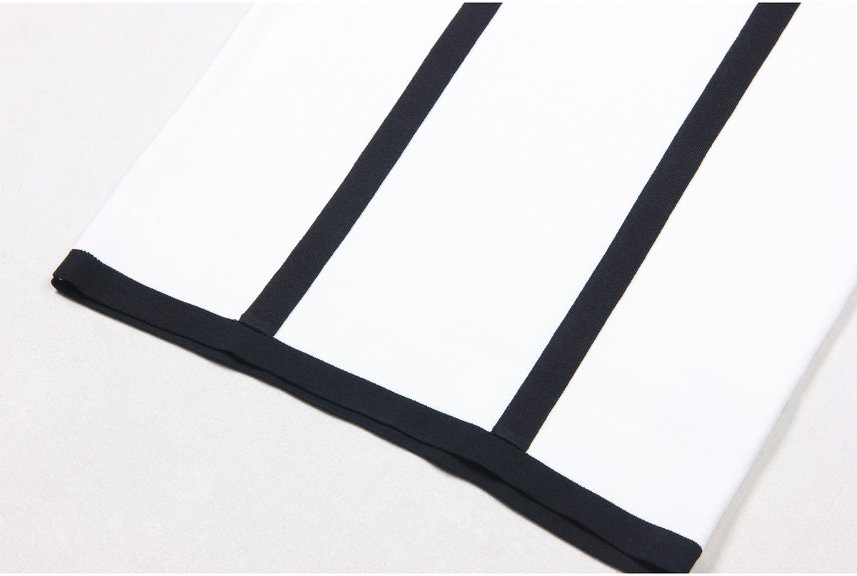 FLOWER KNITTED MINI DRESS IN WHITE